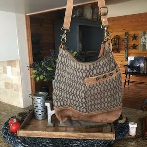 Canvas/leather Mya Bag.  Never used